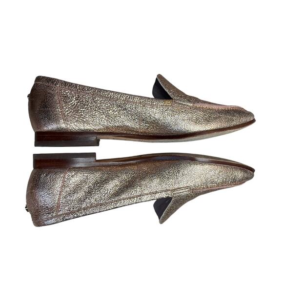 Kate Spade New York Metallic Bronze Leather Loafers Size 6.5M Preppy - Picture 4 of 9